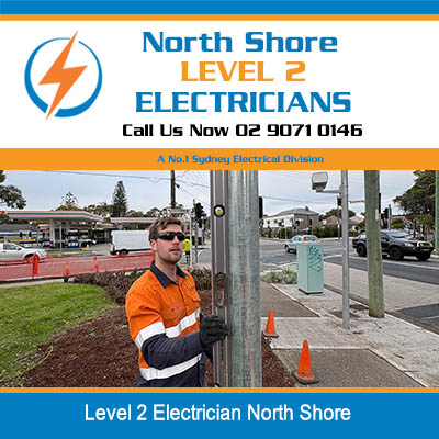 Electrician in North Shore standing next to power pole